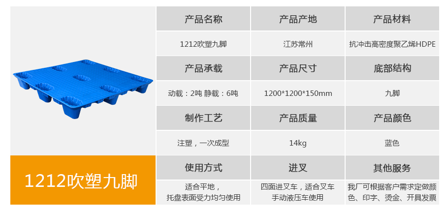 william威廉中文官网1212九脚吹塑托盘