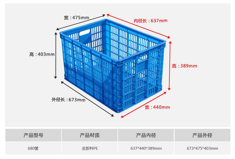 william威廉中文官网680塑料周转筐 william威廉中文官网680塑料周转筐